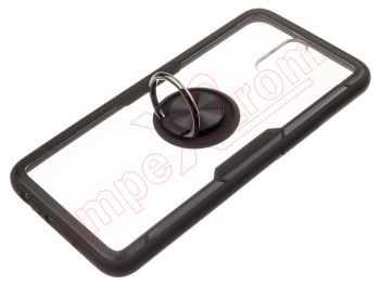 Transparent and black RING cover with black anti-fall ring for Oppo R17